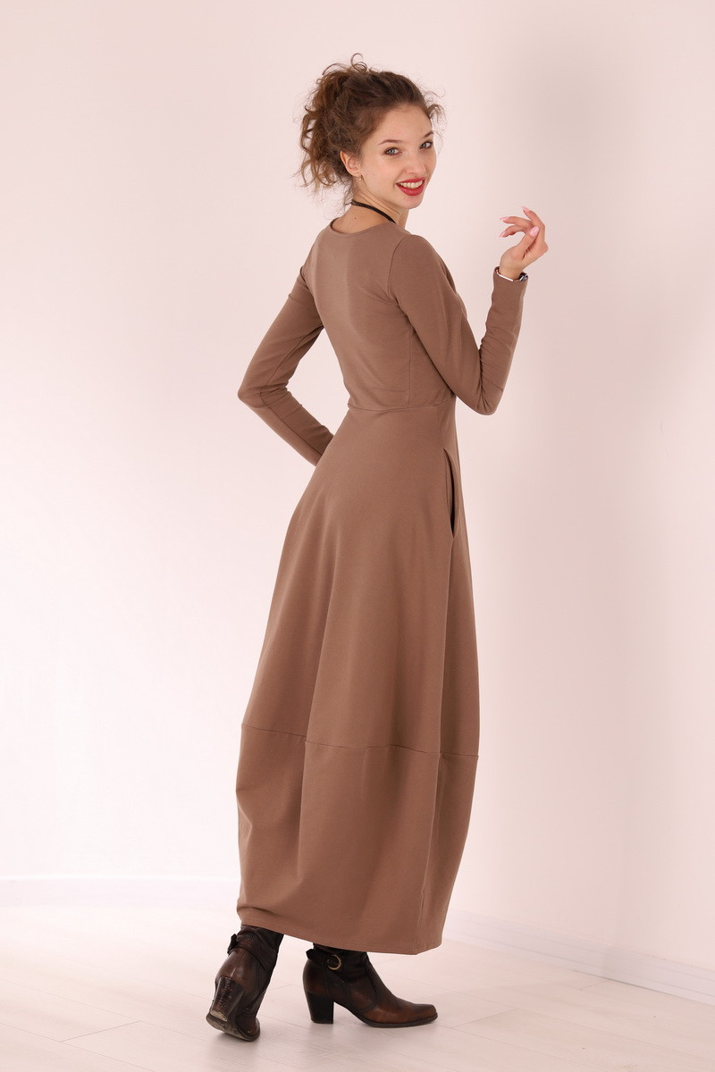 Rochie lunga  tip lalea, din bumbac