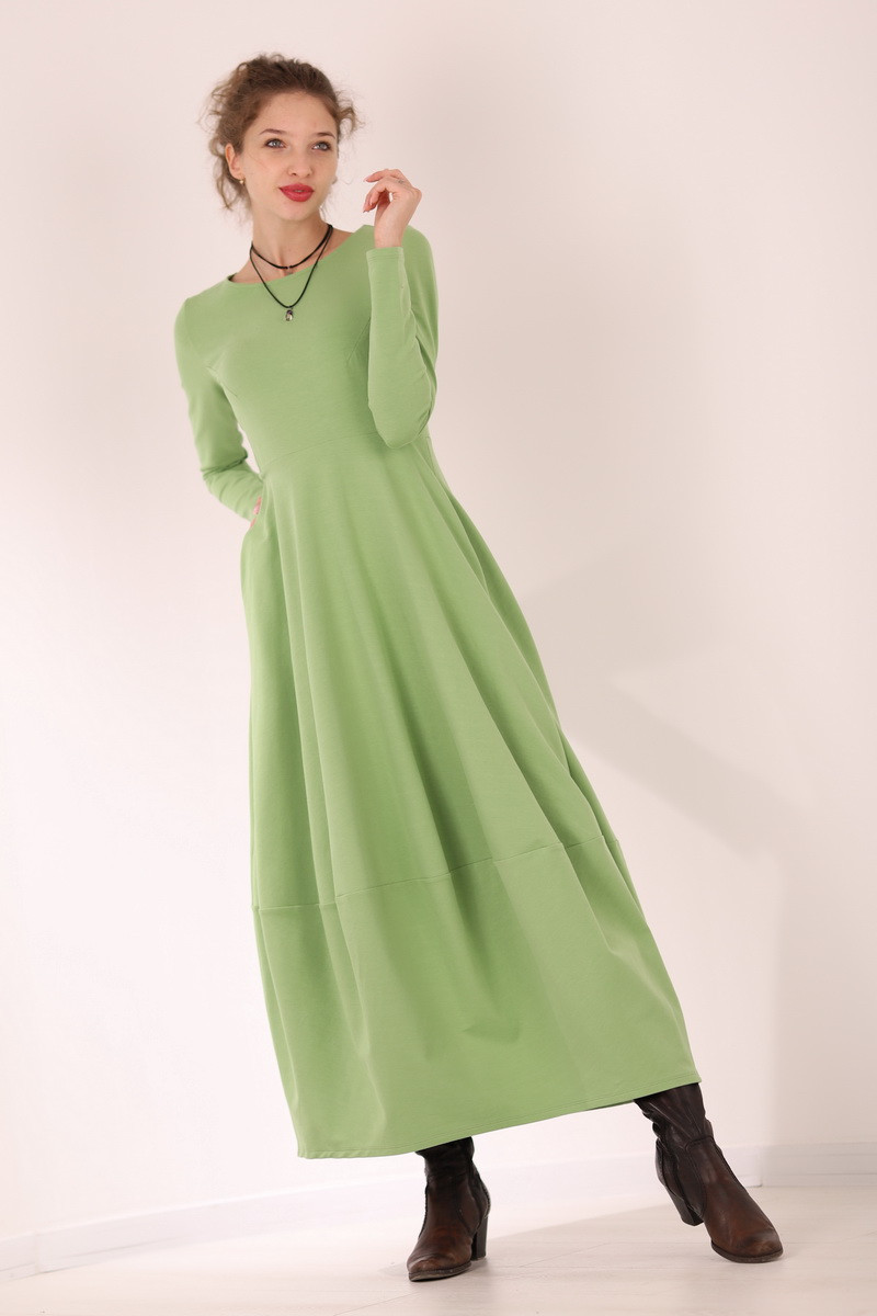 Rochie lunga  tip lalea, din bumbac