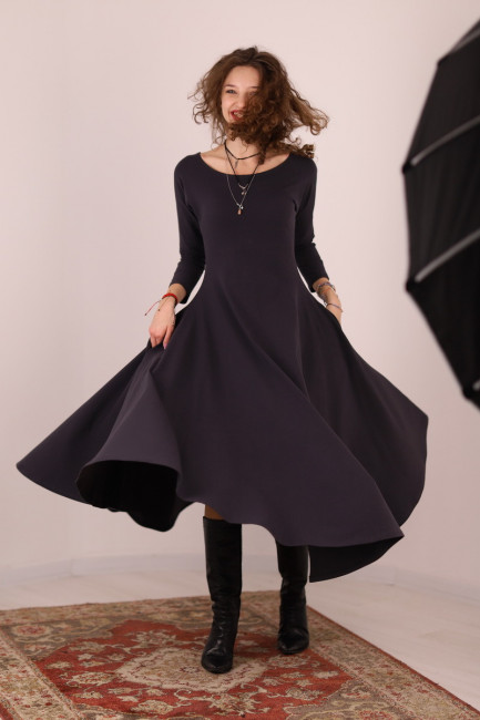 Rochie Electra gri inchis