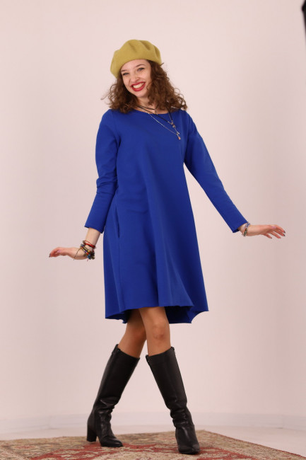 Rochie lunga  tip lalea, din bumbac