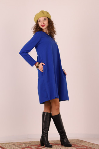 Rochie lunga  tip lalea, din bumbac