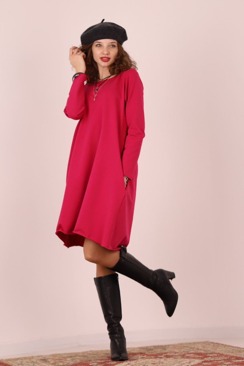 Rochie lunga  tip lalea, din bumbac