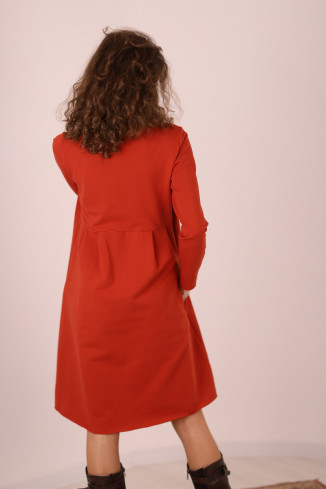 Rochie lunga  tip lalea, din bumbac