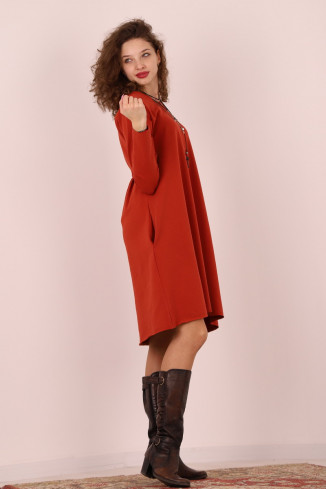 Rochie lunga  tip lalea, din bumbac