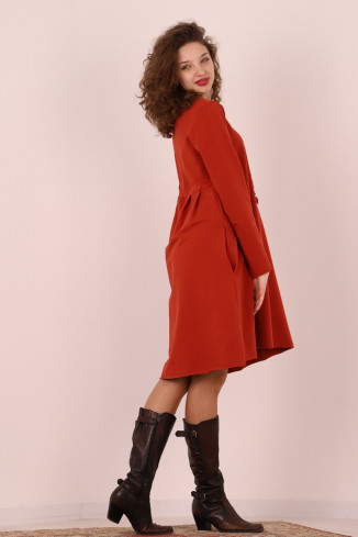 Rochie lunga  tip lalea, din bumbac