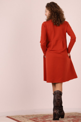 Rochie lunga  tip lalea, din bumbac