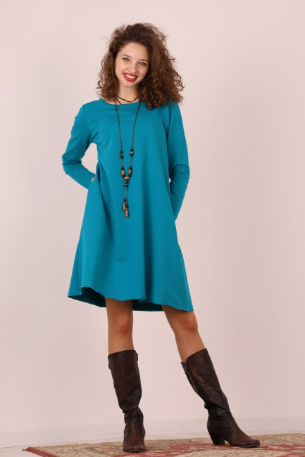 Rochie lunga  tip lalea, din bumbac