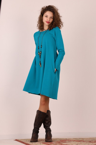 Rochie lunga  tip lalea, din bumbac