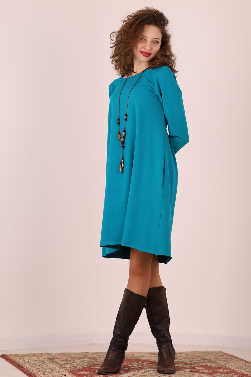 Rochie lunga  tip lalea, din bumbac