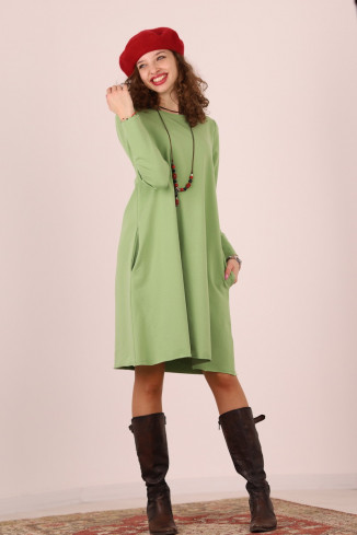 Rochie lunga  tip lalea, din bumbac