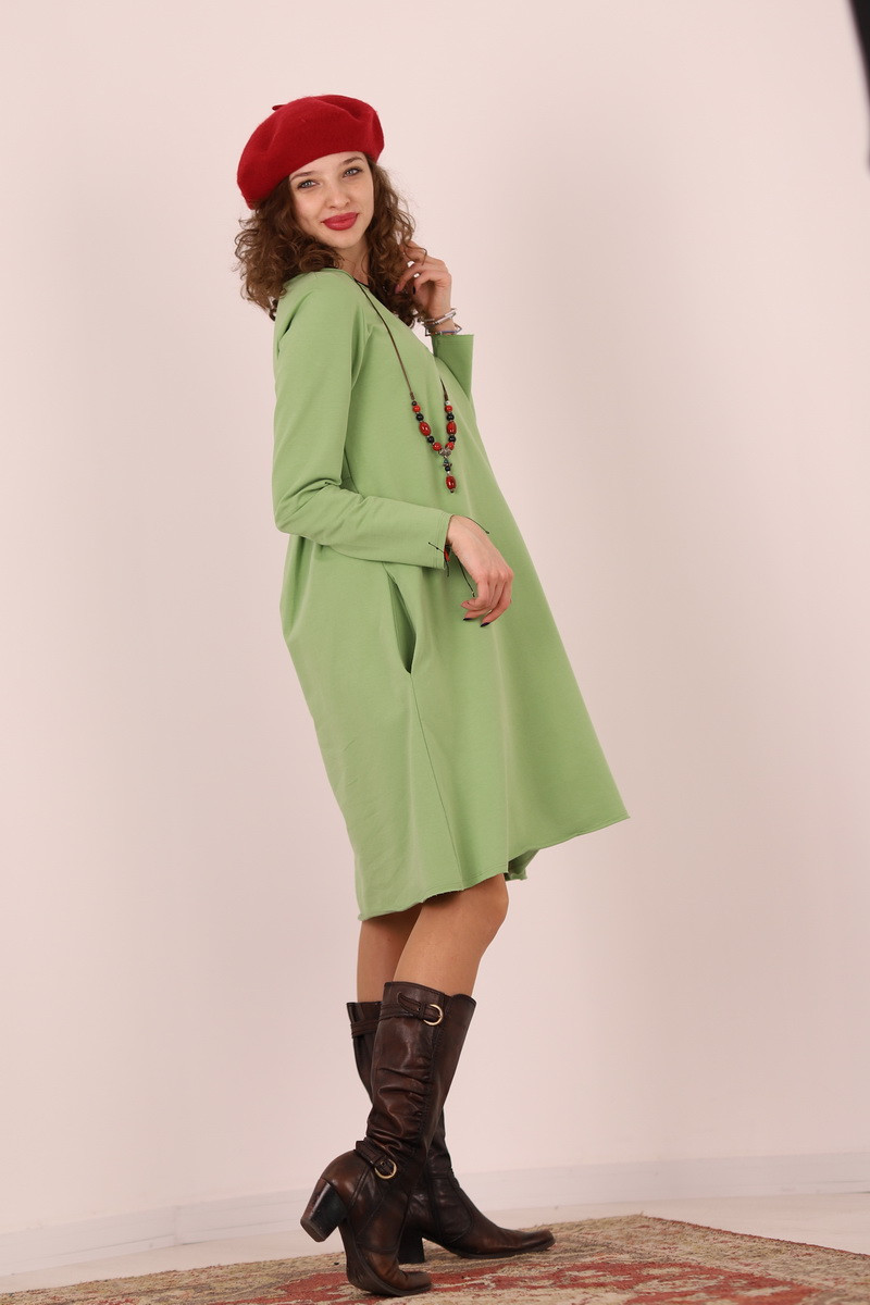 Rochie lunga  tip lalea, din bumbac