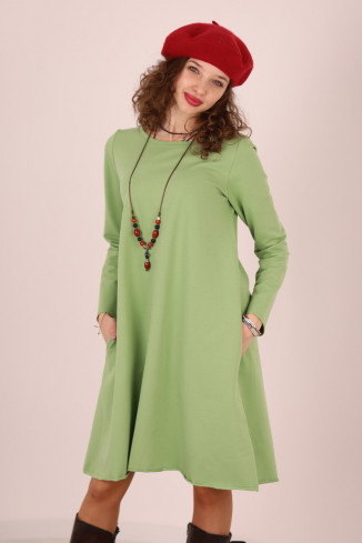 Rochie lunga  tip lalea, din bumbac