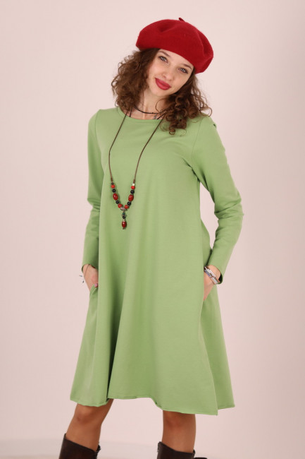 Rochie lunga  tip lalea, din bumbac