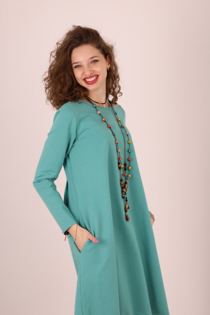 Rochie lunga  tip lalea, din bumbac