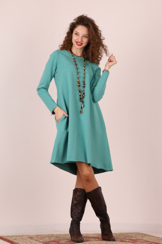 Rochie lunga  tip lalea, din bumbac