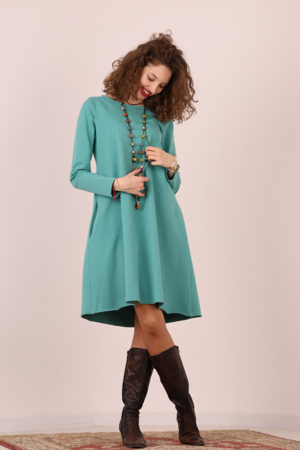 Rochie lunga  tip lalea, din bumbac