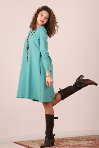 Rochie lunga  tip lalea, din bumbac