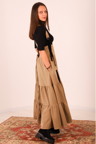 Fusta cu volane si bretele