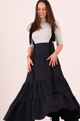 Fusta cu volane si bretele