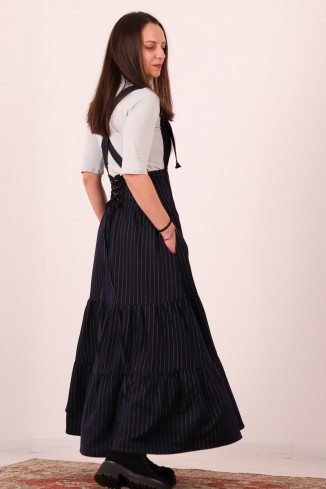 Fusta cu volane si bretele