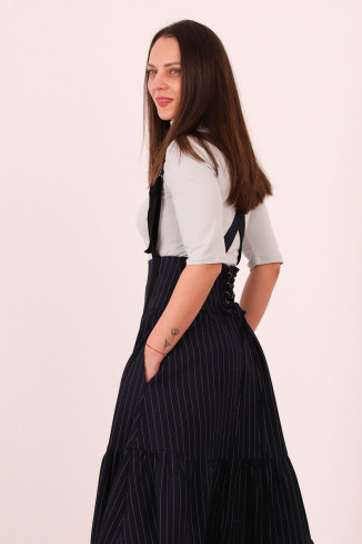 Fusta cu volane si bretele