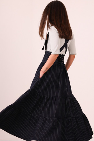 Fusta cu volane si bretele