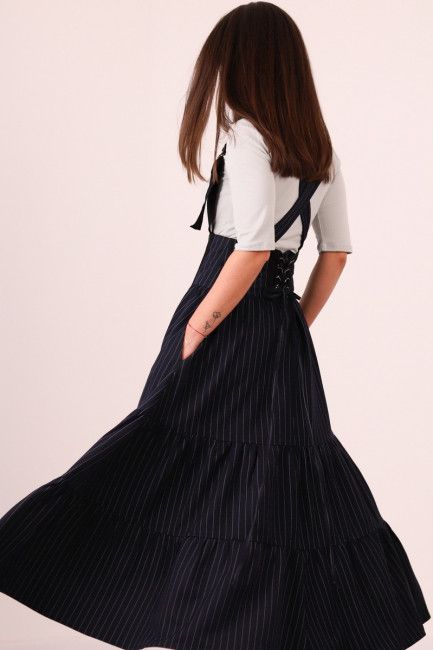 Fusta cu volane si bretele