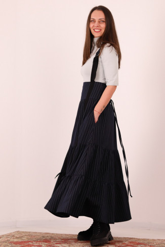 Fusta cu volane si bretele