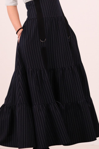 Fusta cu volane si bretele