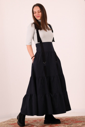 Fusta cu volane si bretele