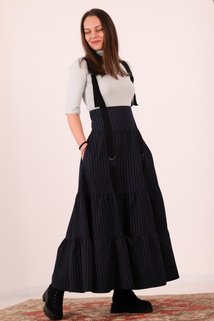 Fusta cu volane si bretele