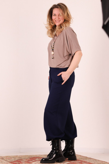 Pantaloni Antonia bleumarin