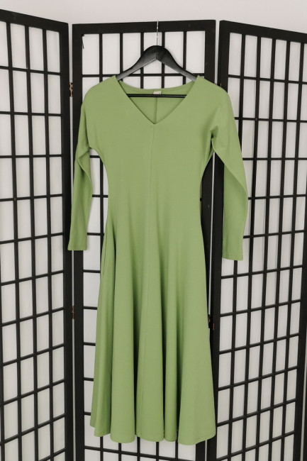 Rochie Emilia verde pal