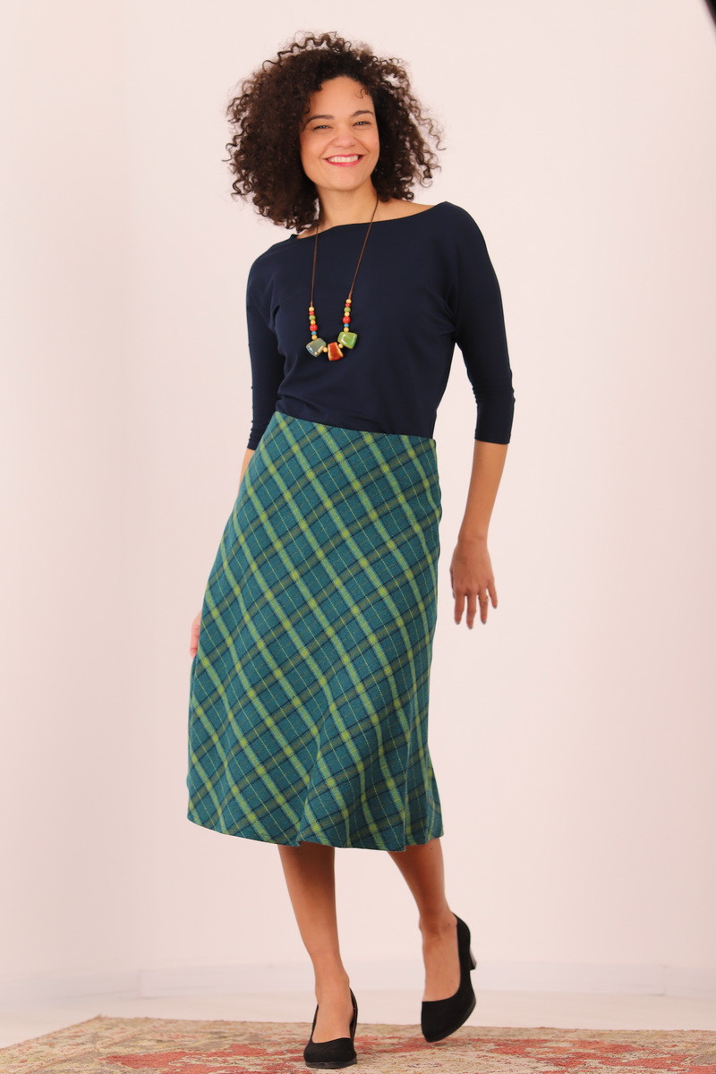 Joa Shop - cumpara online: Fusta casual pe bie, fusta midi de stofa