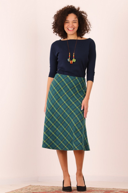 Joa Shop - cumpara online: Fusta casual pe bie, fusta midi de stofa