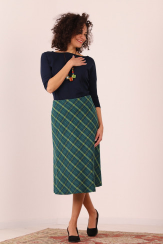 Joa Shop - cumpara online: Fusta casual pe bie, fusta midi de stofa