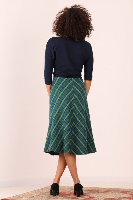 Joa Shop - cumpara online: Fusta casual pe bie, fusta midi de stofa