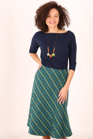 Joa Shop - cumpara online: Fusta casual pe bie, fusta midi de stofa