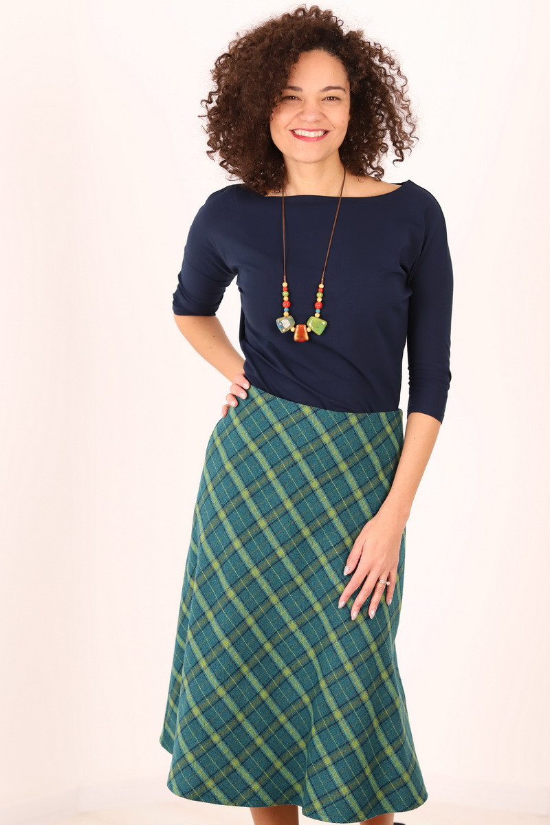 Joa Shop - cumpara online: Fusta casual pe bie, fusta midi de stofa