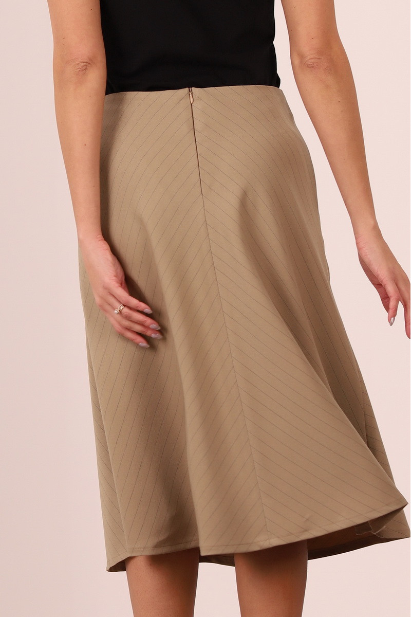 Joa Shop - cumpara online: Fusta casual pe bie, fusta midi de stofa