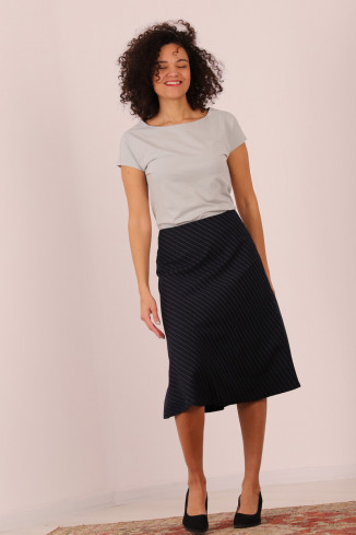 Joa Shop - cumpara online: Fusta casual pe bie, fusta midi de stofa