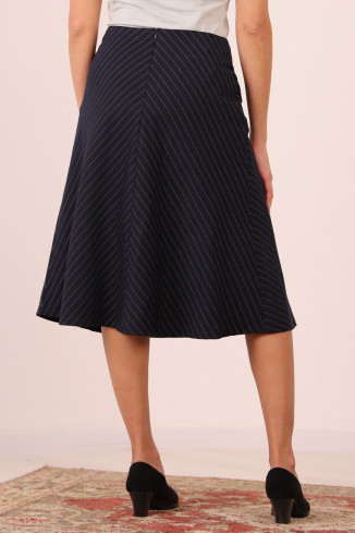 Joa Shop - cumpara online: Fusta casual pe bie, fusta midi de stofa