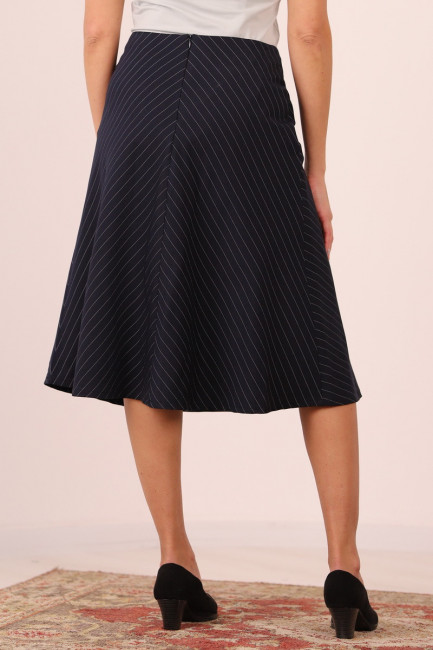 Joa Shop - cumpara online: Fusta casual pe bie, fusta midi de stofa