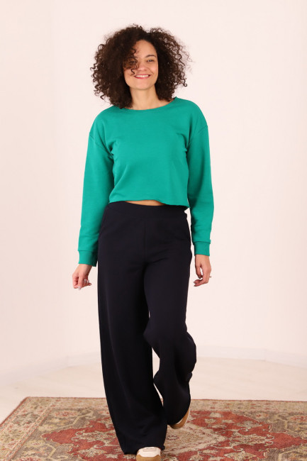 Pantaloni Rebeca bleumarin