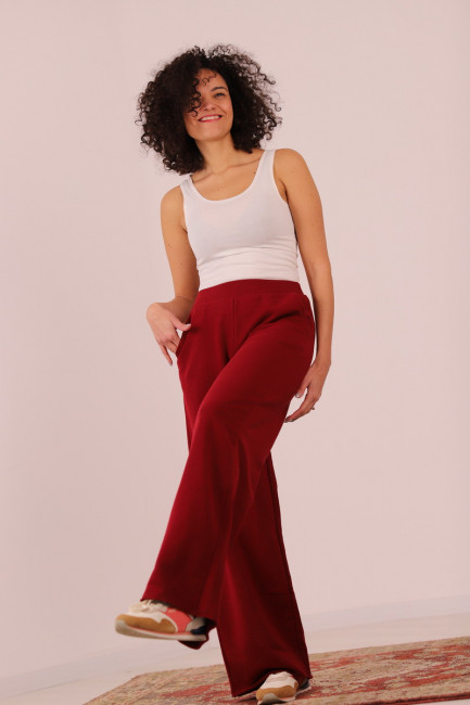 Pantaloni Rebeca grena