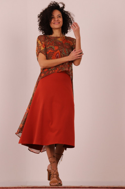 Bluza Edera predominant caramiziu