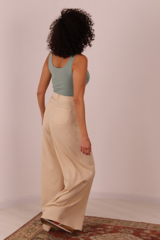 Joa Shop - cumpara online: Pantaloni de vara largi din in