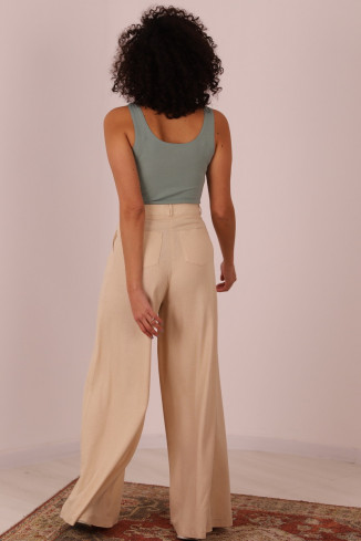 Joa Shop - cumpara online: Pantaloni de vara largi din in