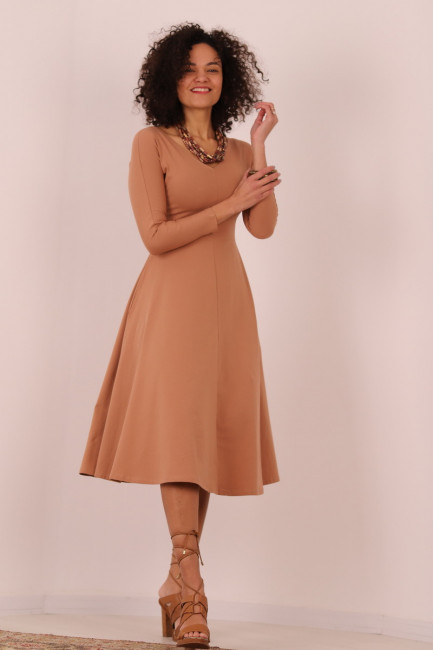 Rochie Emilia mocha mousse