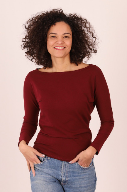 Bluza Gia grena inchis